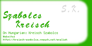 szabolcs kreisch business card